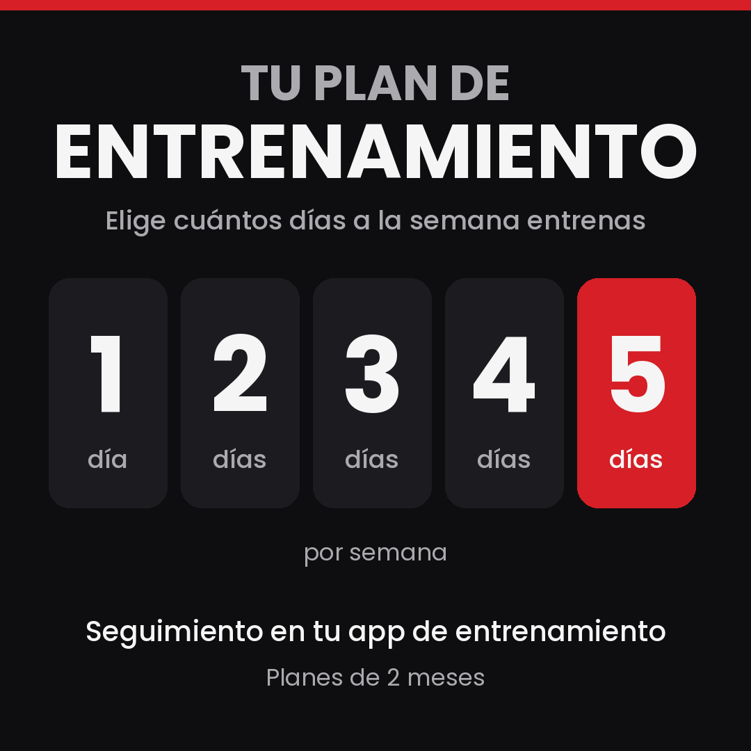 Plan de entrenamiento personalizado por objetivo y nivel