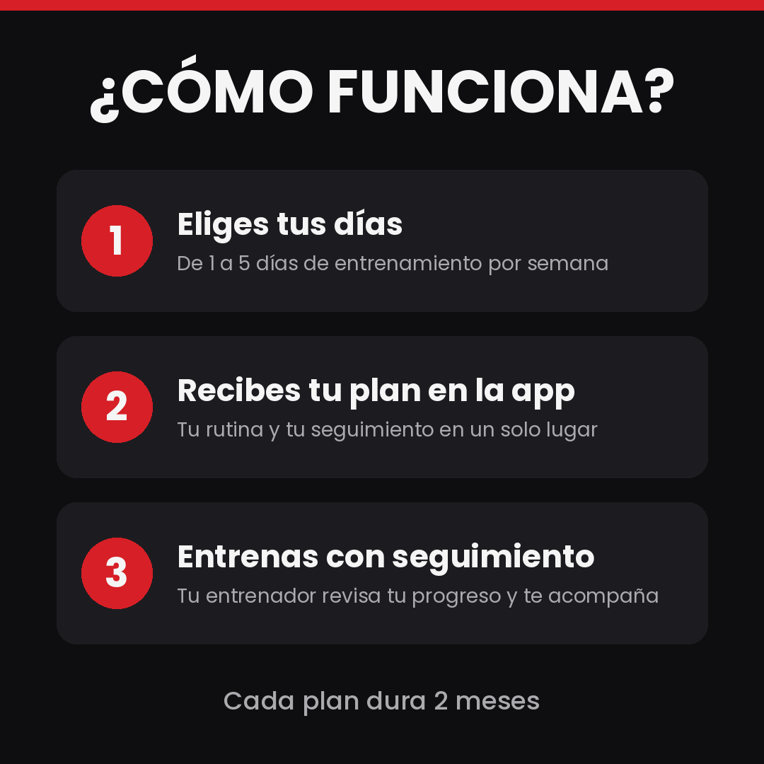 Plan de entrenamiento personalizado por objetivo y nivel